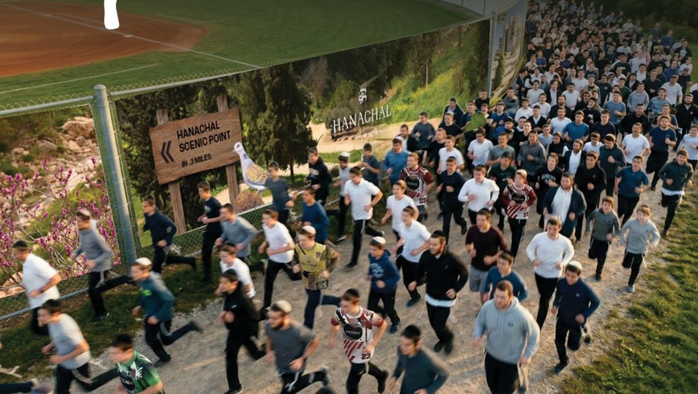 Runners gathering at the start of the Hanachal Nature Run